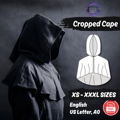 Medieval Hooded Cape Pattern Cosplay Costume Sewing Pattern Fantasy Costume Cloak Pattern Project | Beginner Pattern Sleeves Bundle: https://www.etsy.com/listing/1708033345/sleeves-sewing-pattern-bundle-8-dress What this sewing pattern includes: ❤️️Sewing pattern in US Letter (A4 Size with original size of US Letter Print) and A0 size ❤️️Sewing Instructions and detailed size chart for any level of sewist ❤️️Correct size measurement guide ❤️️PDF file type for all files You can choose only to print the size you need. Each size is subtracted on a separate file, for ease of use and simplicity when printing at home. Material recommendations: I mostly recommend soft cotton material, but depending on the pattern, other fabrics can be used, such as linen, nylon or satin. If you have any problems o Hooded Scarf Sewing Pattern, Hooded Cape Pattern, Cloak Pattern, Scarf Sewing Pattern, Costume Sewing, Cape Pattern, Costume Sewing Patterns, Sewing Instructions, Hooded Cape