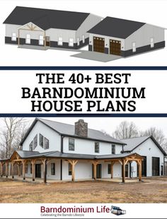 the 40 + best barndominium house plans with pictures on it and below them