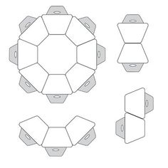 the top view of an octagonal table with four different shapes and sizes to choose from