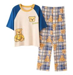 Super cute comfortable pyjamas. Feels so warm and cute on! Two piece - comes with bottoms and top separate. Cartoon Print Cotton Sleepwear, Casual Cartoon Print Cotton Sleepwear, Casual Cotton Sleepwear With Cartoon Print, Casual Cartoon Print Sleep Sets, Casual Cartoon Print Sleepwear Sets, Casual Sleepwear Sets With Cartoon Print, Cute Blue Home Sleepwear, Casual Yellow Loungewear Set, Casual Yellow Bedtime Sets