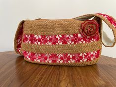 Flower Bag - Etsy Hungary Pink Crochet Shoulder Bag With Removable Pouch, Casual Red Hobo Bag Pouch Style, Pink Crochet Satchel Bag With Adjustable Strap, Pink Satchel Crochet Bag With Adjustable Strap, Pink Crochet Shoulder Bag With Adjustable Strap, Red Shoulder Bag With Removable Pouch For Beach, Pink Crossbody Shoulder Bag For Beach, Red Rectangular Shoulder Bag For Spring, Pink Rectangular Hobo Bag With Braided Handles