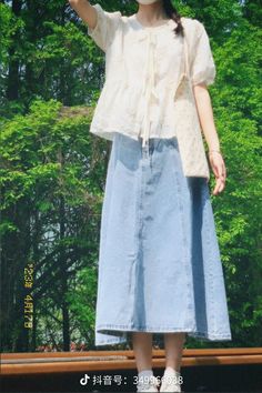 Spring Wardrobe Aesthetic, Soft Japanese Fashion, Igari Outfit Aesthetic, Cute Korean Fashion Summer, Sawako Aesthetic Clothes, Japanese Summer Style, Sawako Outfits Inspired, Japandi Outfits, Sawako Inspired Outfits