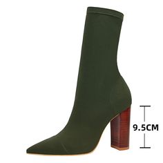 Upper Material: Stretch FabricToe Shape: Pointed ToeOutsole Material: RubberLining Material: Stretch & SpandexInsole Material: FabricFit: Fits true to size, take your normal sizeClosure Type: Slip-On Green Fitted Winter Boots, Fitted Green Winter Boots, Ankle-high Fitted Casual Heels, Casual Ankle-high Fitted Heels, Fitted Ankle-high Casual Heels, Fabric Boots With Fitted Round Toe, Fitted Fabric Boots With Round Toe, Trendy Fabric Heels With Fitted Design, Trendy Fabric Heels Fitted