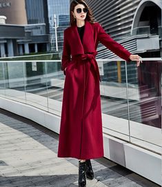 "FEATURES 50% wool, 50% fiber nylon polyester Full lining with polyester Long sleeve Two side pockets Button Closure A Line coat Above Ankle length For Winter, Autumn Dry clean More colors select from photo L1 https://etsy.me/3cVGsZO ★★ The model's height approx 170 cm (5′ 7″) with the 84 cm (33\") bust, 66 cm (26\") waist. She is wearing a coat in size XS in color wine. ★★ Custom order selection, Will charge 20USD-70USD custom fees Request other color Request Chang the Length Request Chang the Red Wool Coat For Winter Workwear, Red Long-sleeved Wool Coat For Winter, Burgundy Single-breasted Winter Outerwear, Burgundy Long Coat For Fall, Red Wool Winter Coat, Burgundy Wool Winter Outerwear, Red Long Wool Coat For Winter, Burgundy Long Coat For Winter, Red Single Breasted Wool Coat For Winter