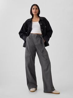 High Rise Cargo Baggy Trousers Fall Gap Jeans, Gap Cotton Cargo Pants With Pockets, Cotton Cargo Pants By Gap, Gap Cotton Cargo Pants, Gap Cotton Cargo Bottoms, Gap Utility Cotton Cargo Pants, Gap Utility Cargo Pants With Side Pockets, Gap Relaxed Fit Pants With Pockets, Gap Straight Leg Pants With Side Pockets