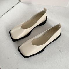 Summer Shoes Ladies Female Footwear Square Toe Women's Moccasins Autumn Casual Sneaker Shallow Mouth Soft Retro Dress Fall Womens Moccasins, Zebra Shoes, Champagne Shoes, Casual Shoes Women Flats, Black Moccasins, Female Footwear, Dark Brown Shoes, Nude High Heels, Casual High Heels