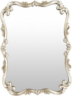 an ornate gold framed mirror on a white background