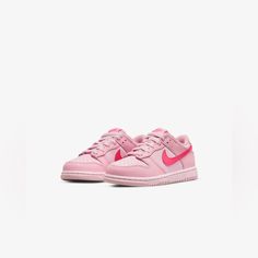 Nike Dunk Low Little Kids' Shoes Condition: New Size:10.5c/11.0c/11.5c/12.0c/12.5c/13.0c/13.5c/1.0y/1.5y/2.0y/2.5y/3.0y Shown: Medium Soft Pink/Hyper Pink/Pink Foam Style: Dh9756-600 Pink Low-top Basketball Shoes With Gum Sole, Jordan Shoes With Rubber Waffle Outsoles For Streetwear, Nike Running Shoes With Rubber Waffle Outsoles, Casual Low-top Jordan Shoes With Rubber Waffle Outsoles, Jordan Shoes With Gum Sole And White Sole, Nike Skate Shoes With Round Toe And Branded Insole, Pink Custom Sneakers With Rubber Sole, Custom Pink Synthetic Sneakers With Rubber Sole, Pink Synthetic Custom Sneakers With Rubber Sole