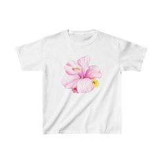 Baby Tees Aesthetic, Baby Tee Aesthetic, Tees Aesthetic, 90s Baby, Baby Tees, Floral Outfit, Baby T Shirts, Hibiscus Flower, Summer Tee