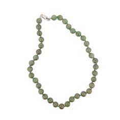 Canadian Jade 10mm Round Bead Knotted Necklace Green Jade 8mm Beads Jewelry, Green Jade Jewelry With 8mm Beads, Jade Gemstone Beads Necklaces, Jade Crystal Necklace With Polished Beads For Gift, Spiritual Jade Crystal Necklaces With Round Shape, Green Round Beads Spiritual Crystal Necklace, Spiritual Jade Beaded Necklace, Spiritual Round Jade Beaded Necklace, Spiritual Single Strand Jade Necklace