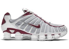 Mens Nike Shox, Nike Shox Tl, Nike Shox Shoes, Crocs Boots, Mode Shoes, Dr Shoes, Pretty Shoes Sneakers, Shoes Outfit Fashion, Team Red