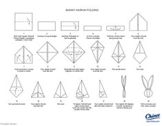 how to make an origami rabbit - step by step instructions for paper folding