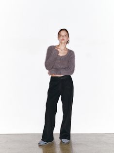 Designer fashion, Seoul-fully created | W Concept Winter Workwear Bottoms With Ribbed Waistband, Chic Winter Bottoms With Ribbed Waistband, Ribbed Workwear Pants For Winter, Ribbed Winter Work Pants, Winter Workwear Ribbed Pants, Chic Bottoms With Ribbed Cuffs For Fall, Ribbed Knit Pants, Daily Mood, Makes You Beautiful