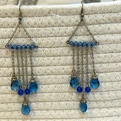 Nwot Blue Crystal Hook Earrings Which Never Worn Please Bundle With Other Items For Bigger Discount Questions? Leave A Comment Below! Handmade Wire Jewelry, Handmade Wire, Style Earrings, Earrings Color, Silver Blue, Blue Crystals, Hook Earrings, Wire Jewelry, Gemstone Earrings