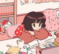 Kawaii Stars, Aesthetic Art, A Girl, Gif, Desk, Reading, Stars