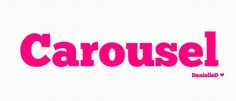 the word carousell is written in pink on a white background with red and black lettering