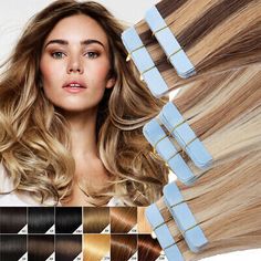 ad eBay - Hair Type US HIGH QUALITY --- 100% Virgin Human Hair Remy Tape In Hair Extensions, Invisible Thick-Glue Seamless Fusion Skin Weft. 40PCS = 80G / 100G. Try & dye one piece hair to make sure the hair is not spoiled when dying instead of dying the whole hair extensions. One Piece Hair, Remy Human Hair Extensions, Tape In Hair Extensions, Wigs Hair Extensions, Remy Human Hair, Human Hair Extensions, Hair Pieces, Beauty Health, Hair Extensions