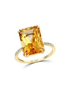 Bloomingdale's Citrine & Diamond Statement Ring in 14K Yellow Gold - 100% Exclusive Gold Ring Price, Fine Jewelry Rings, Citrine Ring Engagement, Orange Ring, Statement Rings Diamond, Bedroom Vanity, Razzle Dazzle, Birthday Ring, Luxury Rings