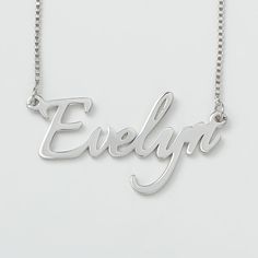 This personalized name necklace is the perfect gift for any occasion! A charming piece that's perfect for customizing with a name, nickname, or inspiring word, this name necklace looks amazing on its own or layered with other necklaces to create trendy appeal. Chain Type: Box ChainMaterial: Copper Personalized Nameplate Charm Necklaces As A Gift, Nameplate Charm Necklace For Personalized Gift, Personalized Nameplate Charm Necklace, Adjustable Nameplate Necklaces With Names, Personalized Adjustable Nameplate Necklaces, Classic Personalized Name Charm Necklaces, Classic Nameplate Charm Necklaces For Personalized Gift, Personalized Nameplate Necklace As A Custom Gift, Everyday Nameplate Necklace With Names