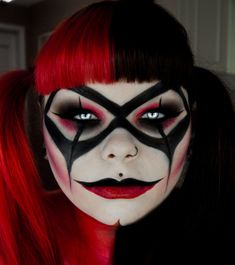 Harley Makeup, Teenage Halloween Costumes, Halloween Makeup Clown, Cute Halloween Makeup, Halloween Eye Makeup