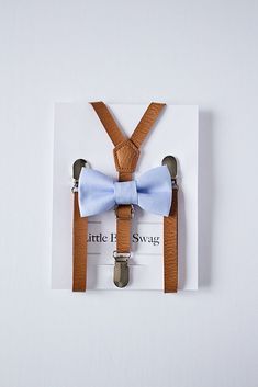 Dusty Blue Bow Tie, Wedding Outfit For Boys, Suspenders For Boys, Suspenders Wedding, Ring Bearer Gifts, Bearer Outfit, Bowtie And Suspenders, Ring Bearer Outfit, Leather Suspenders