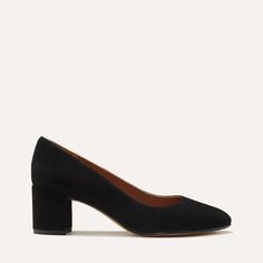 The Heel - Black Suede – Margaux Fashion 2024, Comfortable Heels, 5 Inch Heels, Handmade Shoes, Shoes And Accessories, Black Heels, Black Suede, Block Heels, Heels