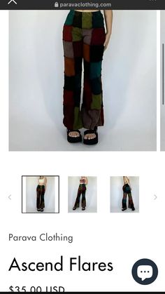 Brown Patchwork Wide Leg Bottoms, Trendy Patchwork Pants For Fall, Fall Patchwork Wide Leg Bottoms, Multicolor Flare Cotton Bottoms, Brown Patchwork Pants For Fall, Multicolor Cotton Flare Bottoms, Hippie Wide Leg Patchwork Pants, Hippie Wide-leg Patchwork Pants, Trendy Wide Leg Bottoms With Patchwork