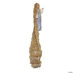 A fabulous version of the 12-foot long Rapunzel wig is sewn in two parts to allow for the important witch hair cutting scene in the play, Into The Woods! Velcro allows for easy reassembly. The top part of the wig is approximately 5 ft long without the additional length Velcroed on. Rows and rows of curly locks are sewn on to an openwork mesh backing. Truly an over-the-top showpiece of a wig, with the longest swath of loose curls you will find anywhere! Synthetic wig fits most adults. Rapunzel Wig, Witch Hair, Champagne Blonde, Castle Tower, Into The Woods, Loose Curls, Hair Cutting, Long Wigs, Costume Shop