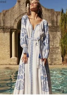 Boho Maxi Dress Rema - S - Dresses