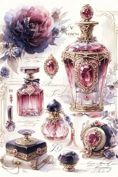 Cool Perfume, Perfume Artwork, Art Mood Board, Kate Spade Perfume, Dreamy Artwork, Perfume Design