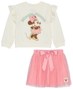 in stock Pink Minnie Mouse Sets For Spring, Spring Pink Minnie Mouse Sets, Spring Minnie Mouse Pink Sets, Disney Toddler, Minnie Mouse Girl, 2 Piece Skirt Set, Set Outfit, Baby Toys, Minnie Mouse