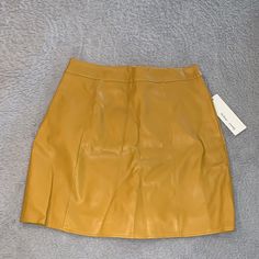 Mustard Color. New With Tags. Yellow Leather Skirt, Gold Sequin Skirt, Layered Mini Skirt, Pu Leather Skirt, Faux Suede Skirt, Mid Skirt, Mini Pencil Skirt, Ruffle Mini Skirt, Tweed Mini Skirt