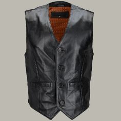 size: X Large Leather Waistcoat, Leather Jacket With Hood, Leather Boot Shoes, Custom Jacket, Shearling Coat, Leather Vest, Leather Blazer, Accessories Jacket, Suede Jacket