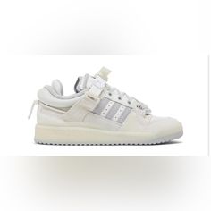 The Adidas Forum Buckle Low White Is A Collaborative Sneaker Between The German Lifestyle Brand And Artist Bad Bunny. Just Wore Twice, No Box German Lifestyle, Adidas Forum, Bad Bunny, White Adidas, Lifestyle Brand, Lifestyle Brands, Adidas Shoes, Adidas Women, Womens Shoes Sneakers