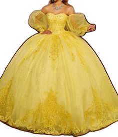 Long Sleeve Ball Gown For Quinceanera And Prom Season, Long Sleeve Tulle Ball Gown For Prom, Yellow Ball Gown For Debutante Ball, Yellow Ball Gown Dress For Debutante Ball, Long Sleeve Ball Gown With Fitted Bodice For Quinceanera, Yellow Fitted Dress For Debutante Ball, Long Sleeve Fitted Bodice Ball Gown For Quinceanera, Fitted Long Sleeve Ball Gown For Quinceanera, Fitted Yellow Dress For Debutante Ball