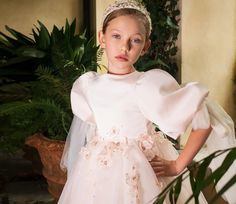 Elevate any special occasion with the Dreamy Vow Luxury Dubai Pearl Flower Girl Dress. Featuring exquisite beading and a princess silhouette, this dress adds a touch of elegance to weddings, birthdays, and evening parties. Crafted with luxurious materials, it is sure to make your little one feel like royalty. Princess Style First Communion Dress For Pageant, Princess Ball Gown For First Communion, Princess Style First Communion Dress In Organza, Princess Ball Gown For Confirmation, Princess Dress With Fitted Bodice For Confirmation, Elegant Princess Dress With Fitted Bodice For First Communion, Elegant Organza Princess Dress For Confirmation, Elegant Pink Ball Gown For First Communion, Fitted Bodice Princess Dress For Confirmation