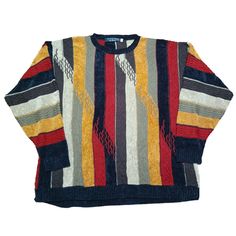 Vintage 90s Coogi Style Protege Crewneck Sweater - Classic Retro Knit Dive into the nostalgia of the 90s with this eye-catching vintage Coogi style crewneck sweater! Inspired by the iconic designs of Coogi Australia, this sweater features the same bold patterns and vibrant colors that defined an era. Perfect for fashion lovers who appreciate unique, statement pieces. Features: Era: 1990s Style: Coogi-inspired Material: High-quality cotton blend (Soft, warm, and durable) Design: Multicolored, int Retro Knitwear, Cable Knitwear, Unique Knitwear, 1990 Style, 90s Looks, 1990s Fashion, Retro Mode, Sweater Jumper, Jumper Sweater