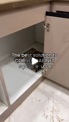 the best solution to corner cabinet space use