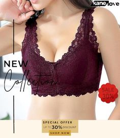 Sexy Comfort Front Zipper Cotton Lining Wireless Soft Bras Crochet Gown, Zip Bra, Lace Bras, Designer Bra, Wireless Bras, Front Closure Bra, Women Bra, Bra Size Charts, Bralette Top