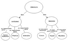 the diagram shows how trees are used to describe what they are and where they are