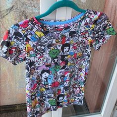 Size 12 Never Worn Tokidoki Big Bad Wolf Tee. Purchased In Hawaii . Print No Longer Sold. Unisex Tee Cute Multicolor T-shirt For Playwear, Harajuku Style Cotton Top For School, Harajuku Style Tops For Summer School, Cotton Tops With Multicolor Cartoon Print, Cotton Tops With Cartoon Print In Multicolor, Cotton Multicolor Cartoon Print Tops, Casual Printed T-shirt For Play, Casual Printed T-shirt For Playtime, Fun Multicolor Cartoon Print Tops