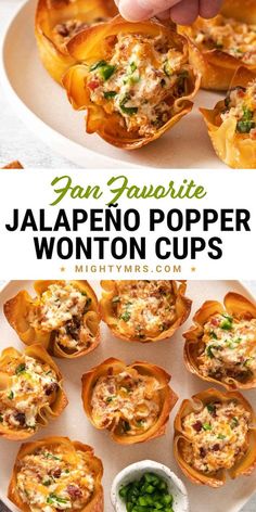 Side Dish Appetizers, Jalapeño Popper Cupcake, Cream Cheese Food Ideas, Jalepeno Popper Wonton Bites, Small Jalapeno Recipes, Or Derves Appetizers, Jalapeno Cream Cheese Recipes, Jalapeno Cream Cheese Taquitos, Weenies And Tinis Party Food