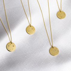 "ZODIAC STAR CONSTELLATION PENDANT NECKLACE The adorable necklace you were looking for! Your star sign hanging on a gold filled chain makes this necklace a perfect addition to your everyday look. You can also gift these to your sorority sisters, bridesmaids, and best friends for a personalized gift they are sure to love! Description: -Heavy 14K gold plated brass pendant -Cubic zirconia embellishments -Option of selecting a Gold Filled 16\", 18\", or 20\" chain -OR 20\" + 2\" extension Gold Plate Zodiac Star Constellation, Star Constellation, Jewelry Gift Ideas, Gift Ideas For Women, Sorority Sisters, Star Constellations, Constellation Necklace, Coin Pendant Necklace, Zodiac Necklaces