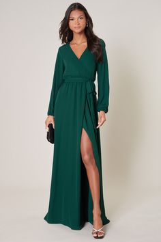 Wholehearted Faux Wrap Maxi Dress – Sugarlips Chiffon Maternity Gown, Shoulder Ruffle Dress, Maternity Gown, Green Wrap, Wrap Maxi Dress, Maxi Dress Sale, Maternity Gowns, Surplice Neckline, Backless Maxi Dresses