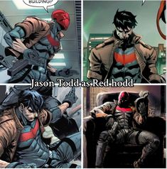 two comics with the same caption and one saying that they are red hoods