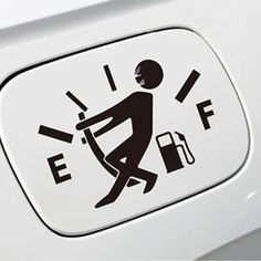 a sticker on the side of a car that says, eif if you can't get fuel