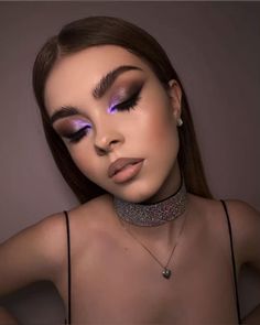 Smokey Eye With Purple Accent, Drag Brunch Makeup, Capricorn Eye Makeup, Night Luxe Makeup, Fun Makeup Looks To Do When Bored, Bold Eyeshadow Looks For Brown Eyes, Cool Eye Shadow Looks, Duo Chrome Eyeshadow Looks, January Makeup Looks