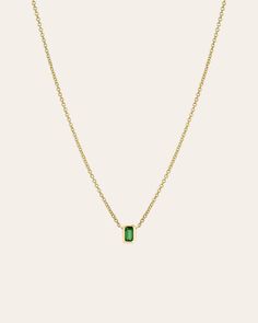 Emerald Cut Emerald Necklace - Zoe Lev Jewelry Emerald Pendant Necklace, Emerald Necklace Pendant, Custom Jewelry Box, Gold Long Necklace, Emerald Pendant, Emerald Necklace, Green Emerald, Necklace Sizes, Emerald Cut