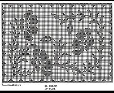 a cross stitch pattern with flowers on it