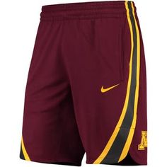 Represent your favorite team while you're running circles around your opponents in these Minnesota Golden Gophers Replica basketball shorts from Nike. Drawstring embedded in waistband Heat sealed graphics Replica Jersey Material: 100% Recycled Polyester Imported Inseam for size M measures approximately 12" Officially licensed Machine wash, tumble dry low Two pockets at side seams Outseam for size M measures approximately 24" Brand: Nike Basketball Team Spirit Shorts For Sports Season, Collegiate Style Basketball Athletic Shorts, Basketball Team Spirit Shorts, Collegiate Short Athletic Shorts For Basketball, Team-colored Athletic Shorts For Basketball Season, Collegiate Sports Team Shorts, Casual Team-colored Basketball Shorts, Casual Basketball Shorts In Team Colors, Team-colored Basketball Shorts